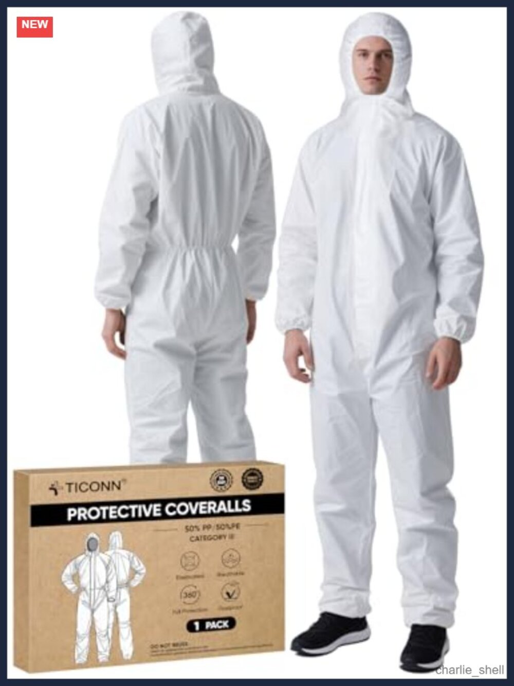 Disposable Hazmat Suit Coveralls Full Body Lab Paint Suit